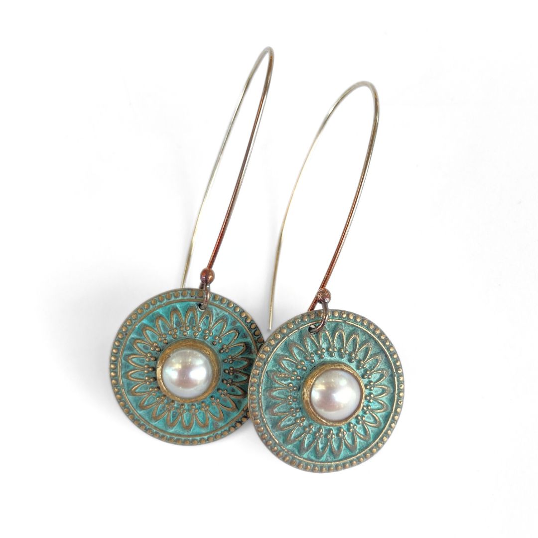 perla earrings - bronze