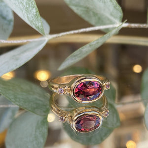 Tourmaline/sapphire ring