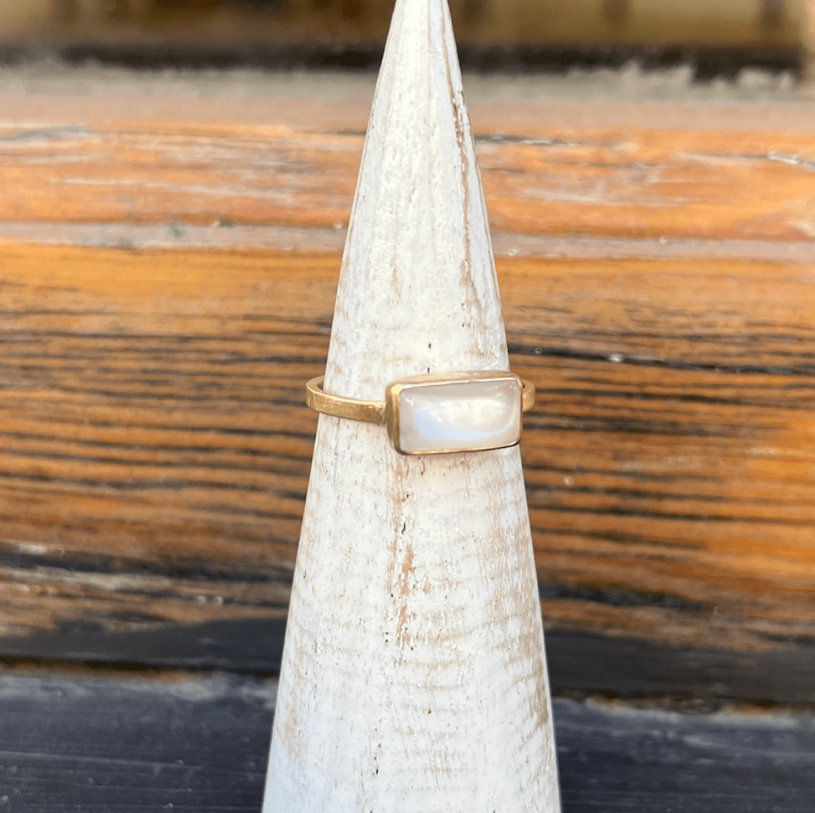 Blue Moonstone 14k ring - musa de oro