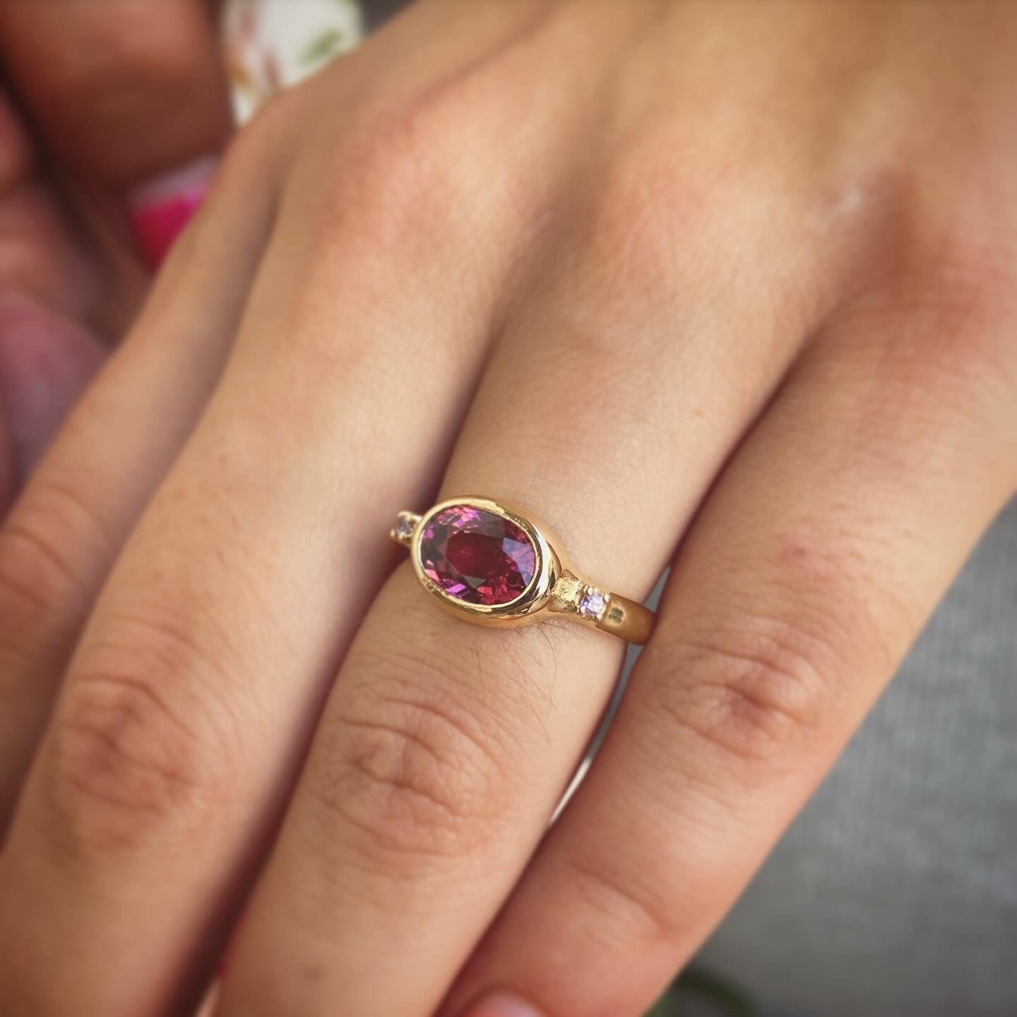 Tourmaline/sapphire ring - musa de oro